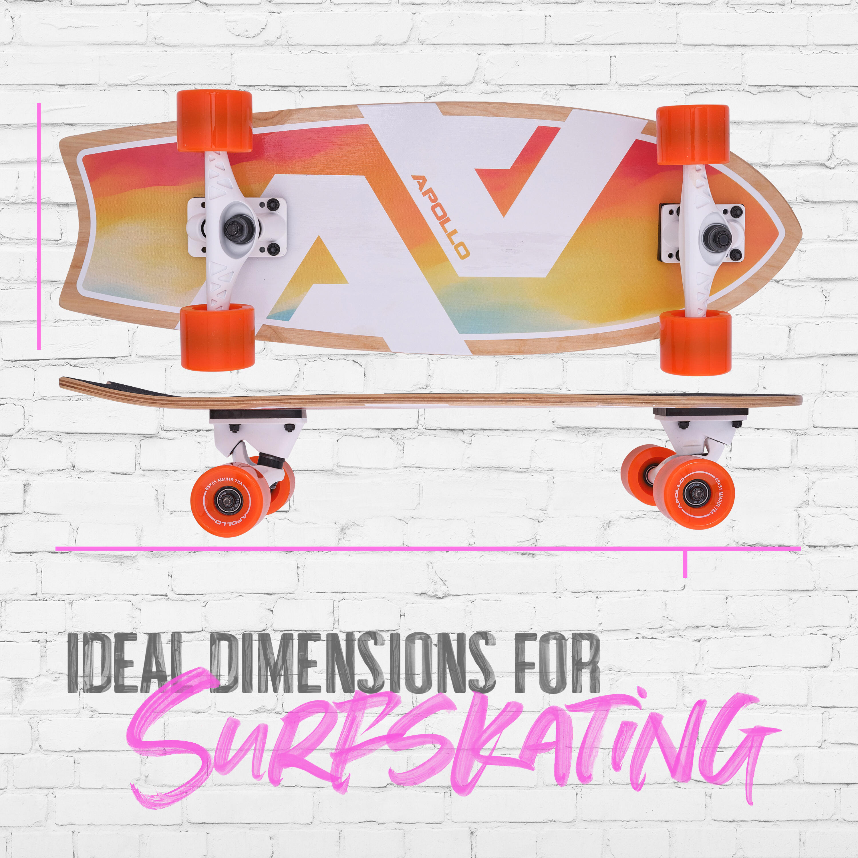 Surf Skate Enfant 6+, Adulte | Mini Longboard | Cruiser Entraînement Surf 2/7