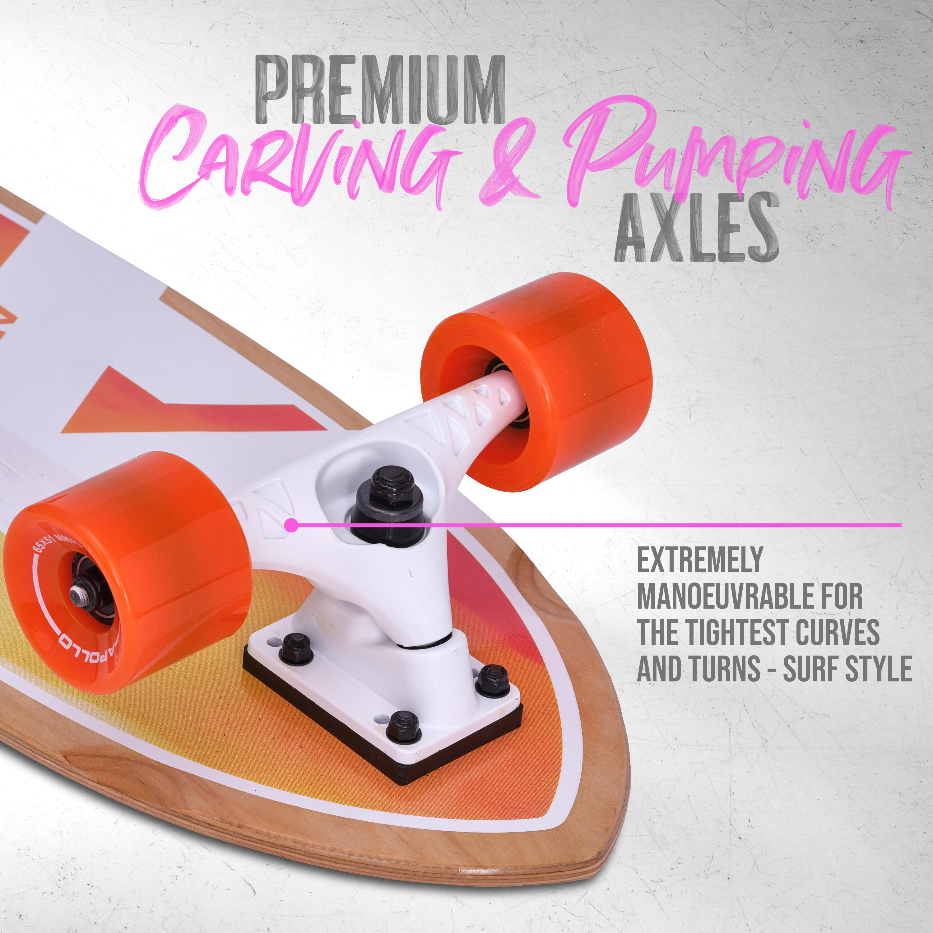 Surf Skate Enfant 6+, Adulte | Mini Longboard | Cruiser Entraînement Surf 4/7