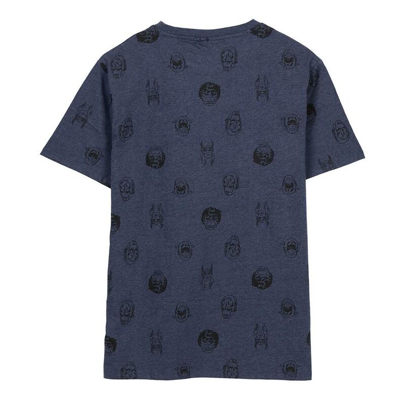 Camiseta de Manga Corta Hombre Marvel Azul oscuro