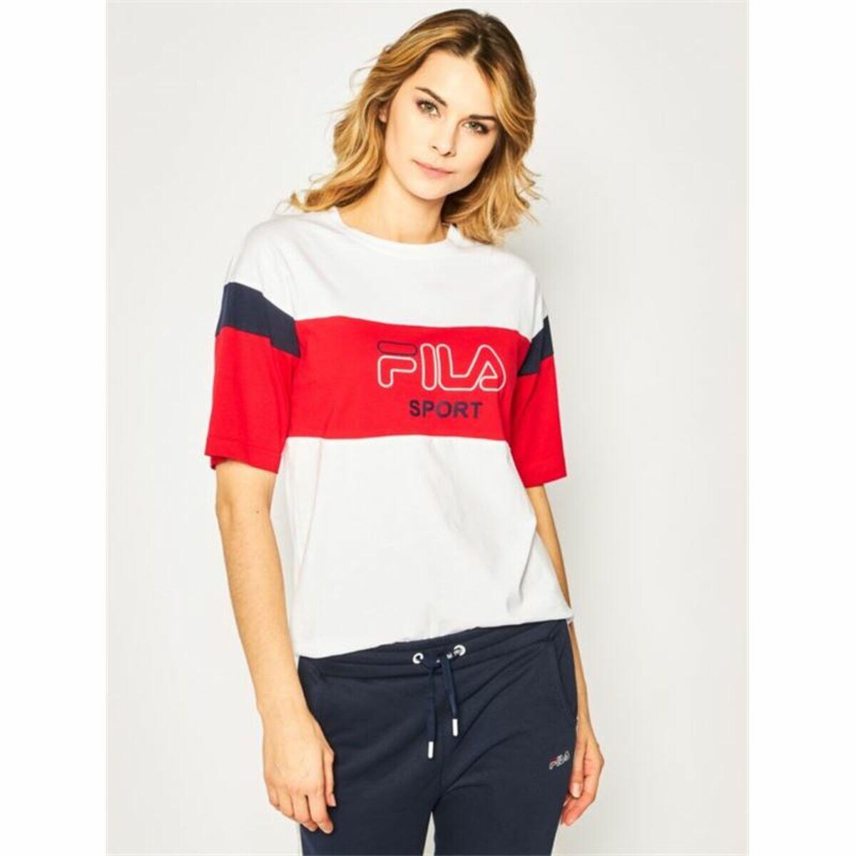 Dames-T-Shirt met Korte Mouwen Fila Lalette Sport Wit FILA Decathlon