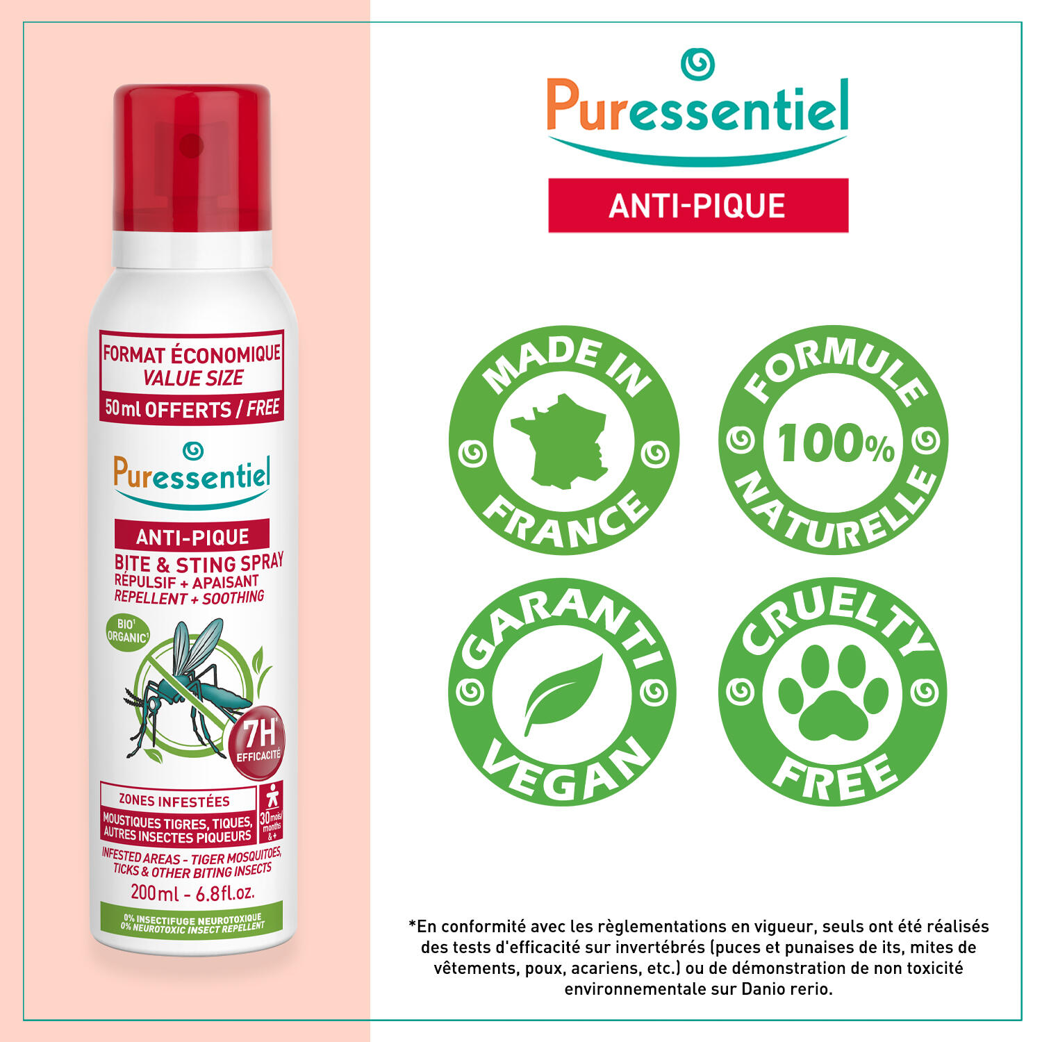 Spray Répulsif & Apaisant | Anti-moustique et tique | Protège et apaise | 200 ml 2/2
