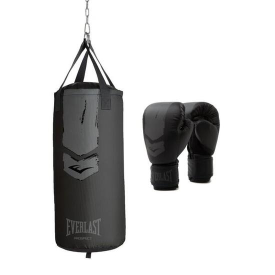 Sacco da boxe e Guantoni boxe - Kit sacco pesante Prospect 2 - Nero/Grigio