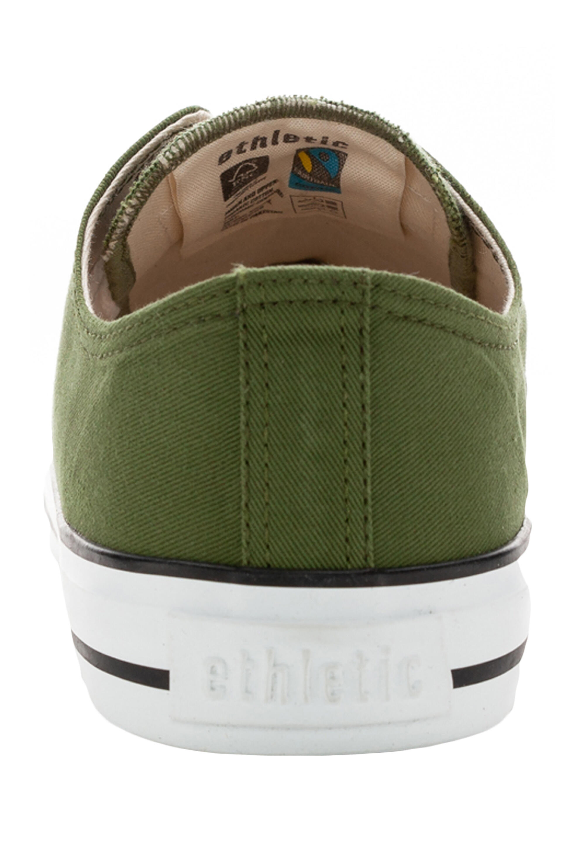 Sneaker Trainer White Cap Lo Cut dunkelgrün atmungsaktiv 3/5