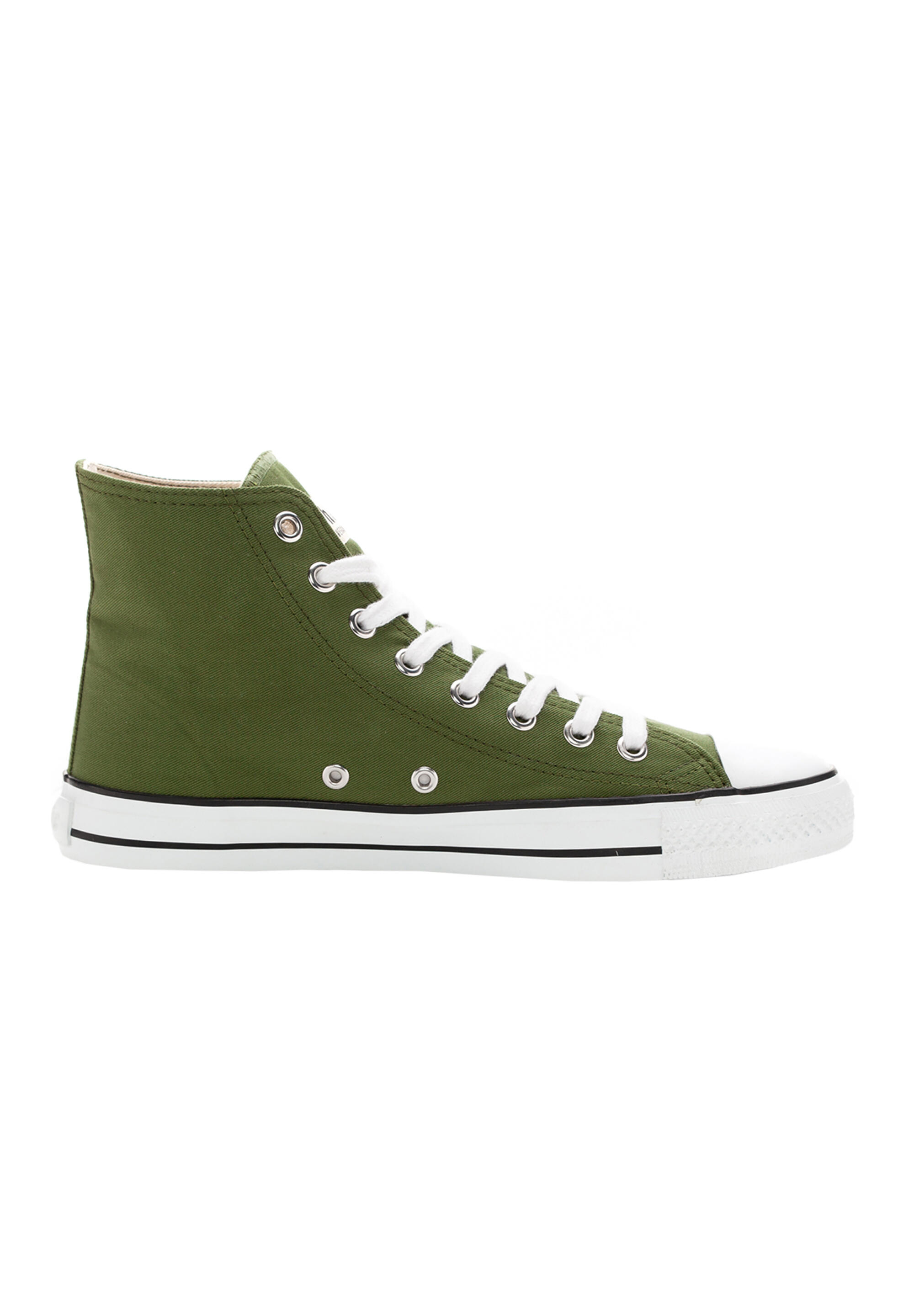 Canvas Sneaker White Cap Hi Cut dunkelgrün atmungsaktiv 4/5