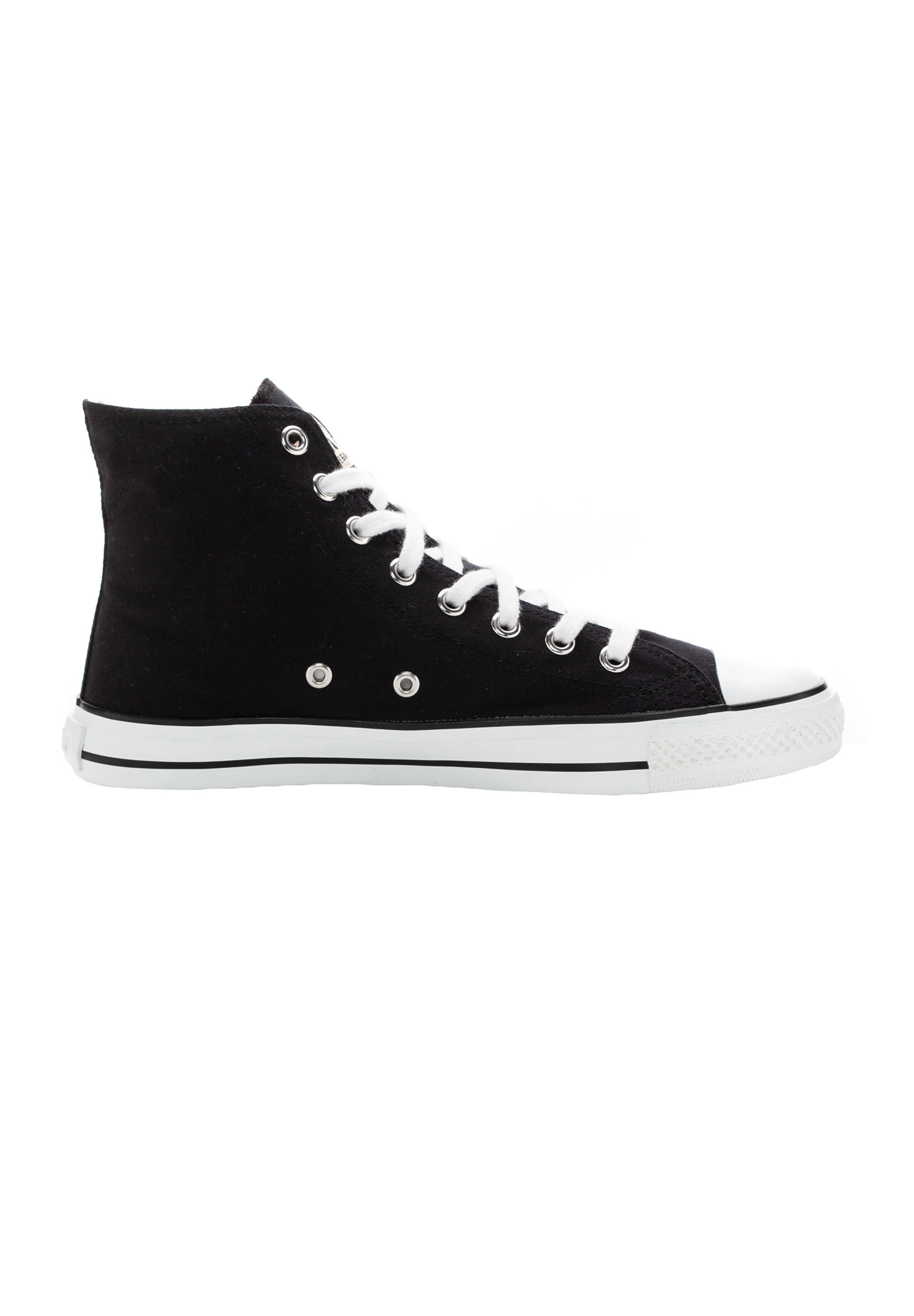 Canvas Sneaker White Cap Hi Cut schwarz atmungsaktiv 4/5