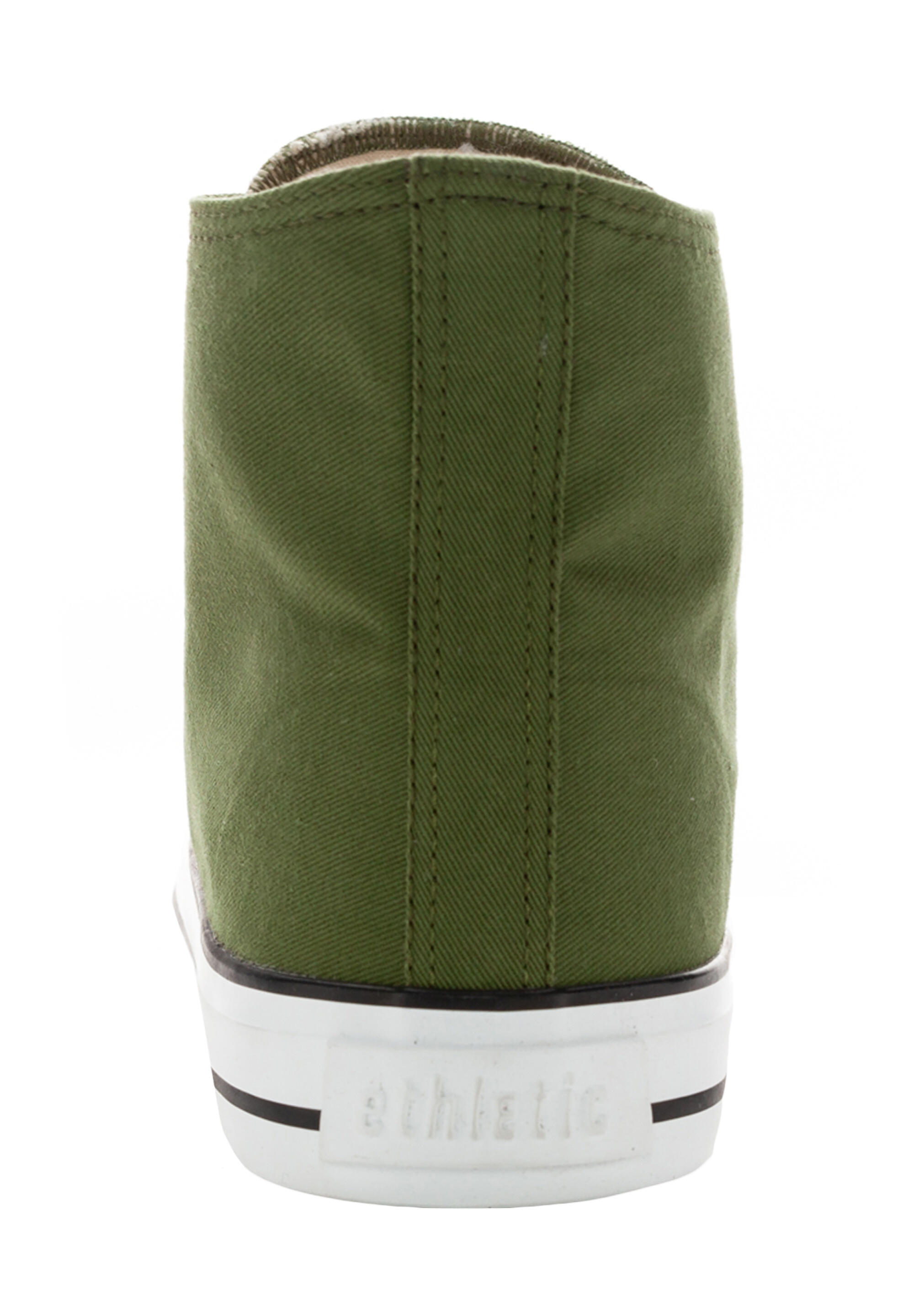 Canvas Sneaker White Cap Hi Cut dunkelgrün atmungsaktiv 3/5