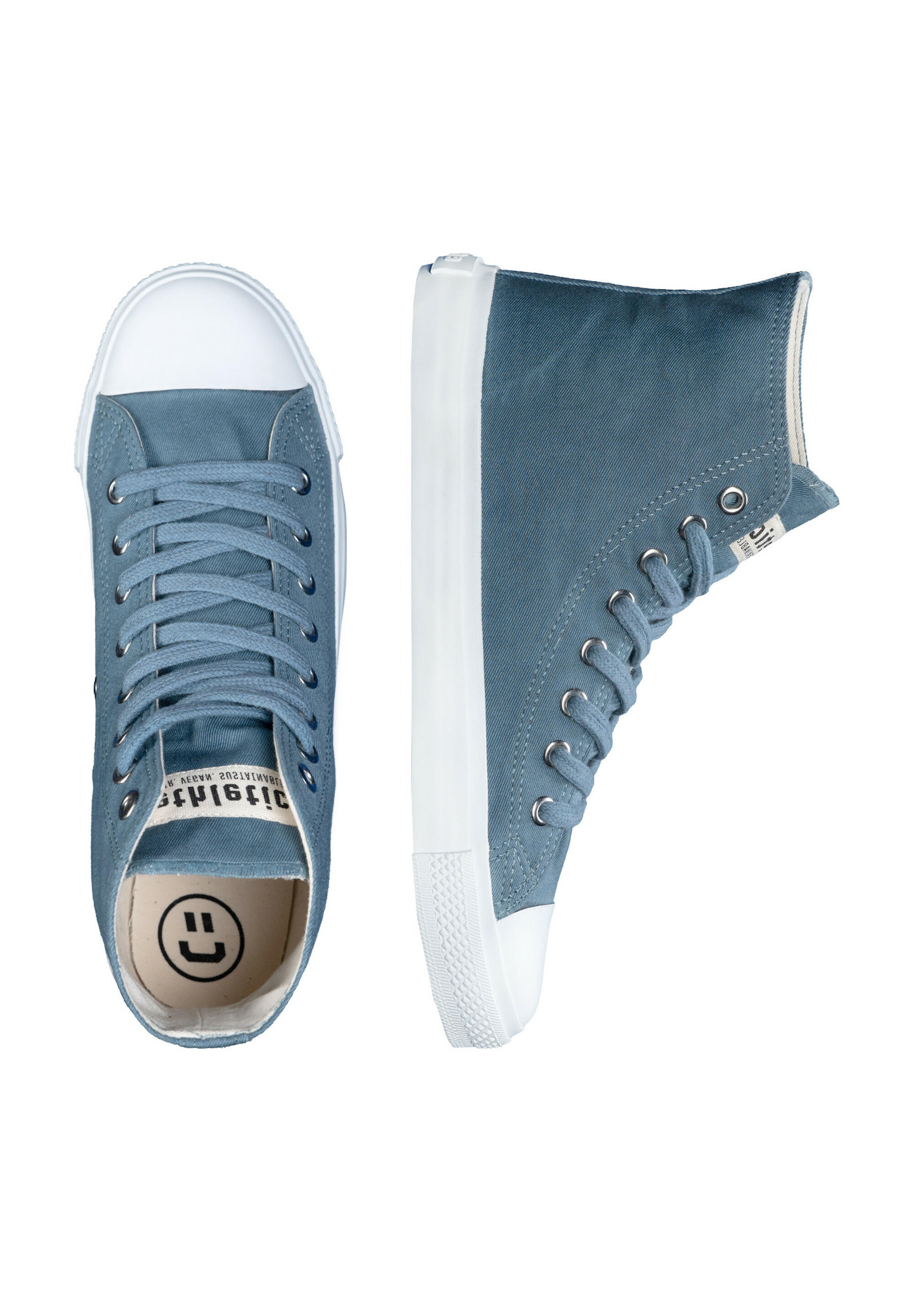 Canvas Sneaker White Cap Hi Cut blau atmungsaktiv 2/5