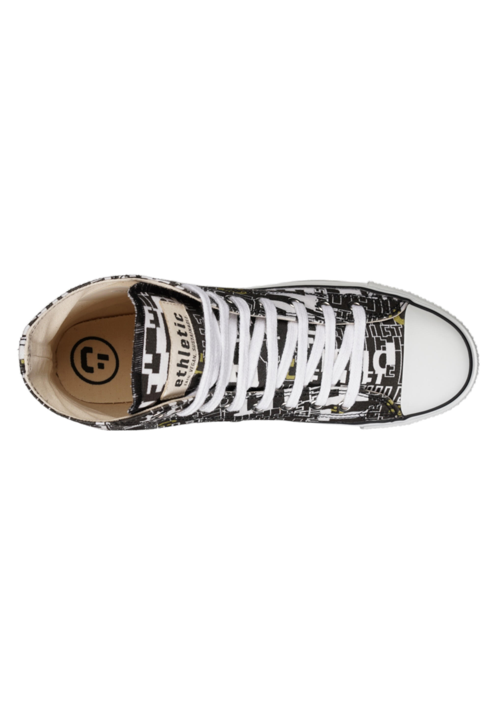 Canvas Sneaker White Cap Hi Cut schwarz meliert atmungsaktiv 5/5