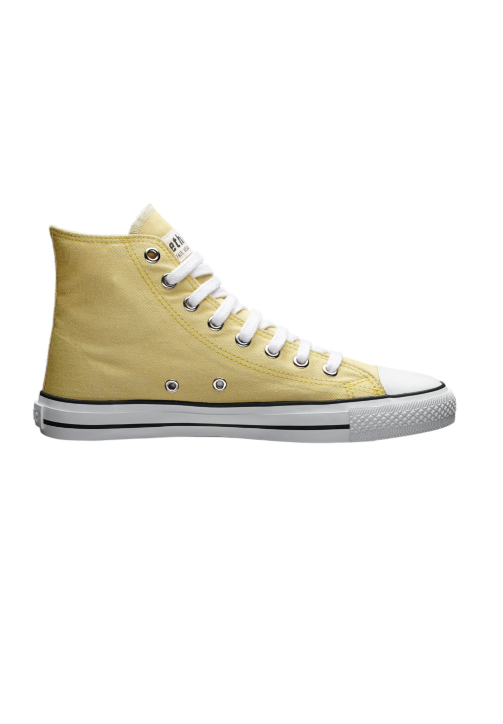 Canvas Sneaker White Cap Hi Cut hellgelb atmungsaktiv 3/5