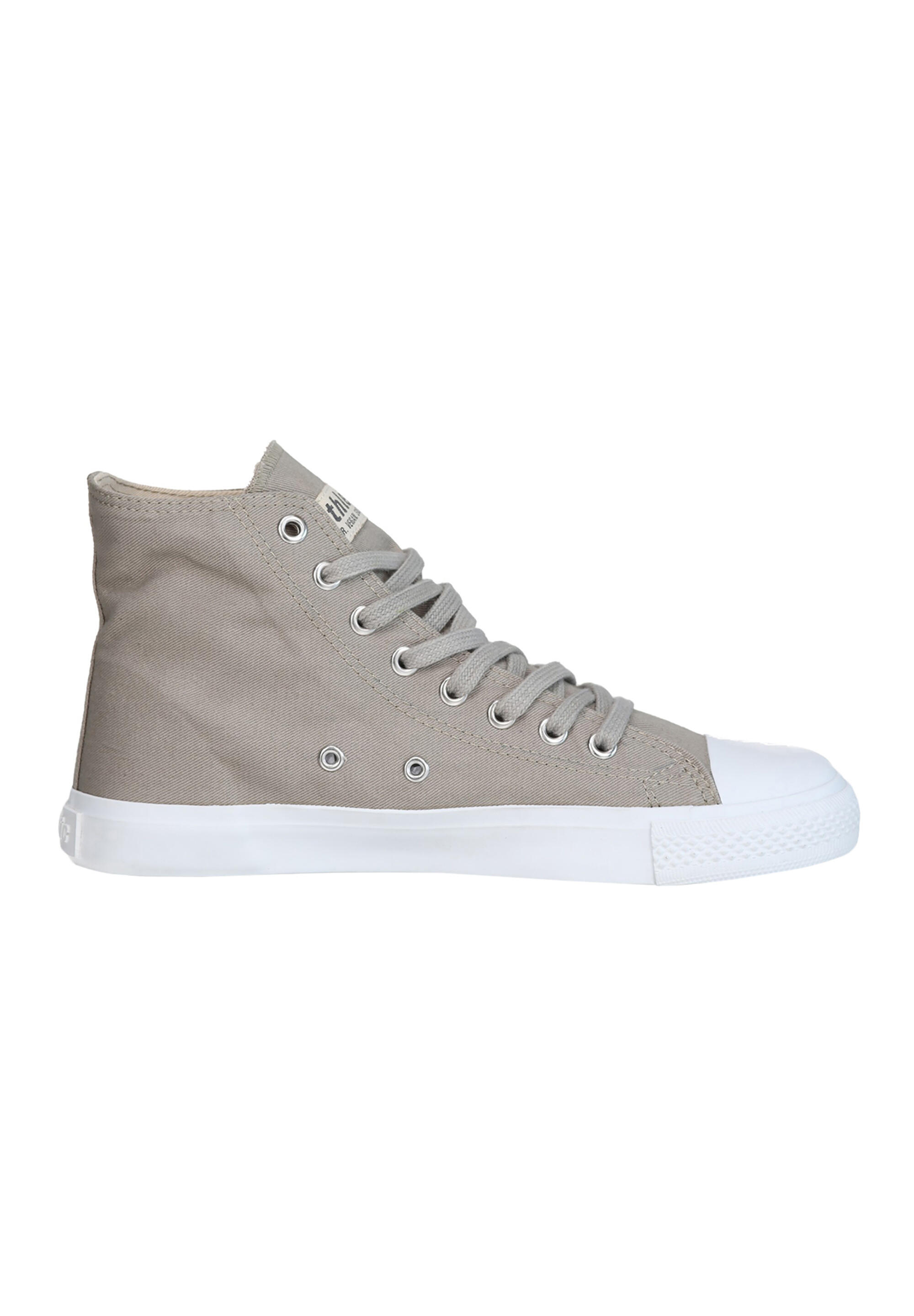 Canvas Sneaker White Cap Hi Cut hellgrau-meliert atmungsaktiv 3/5