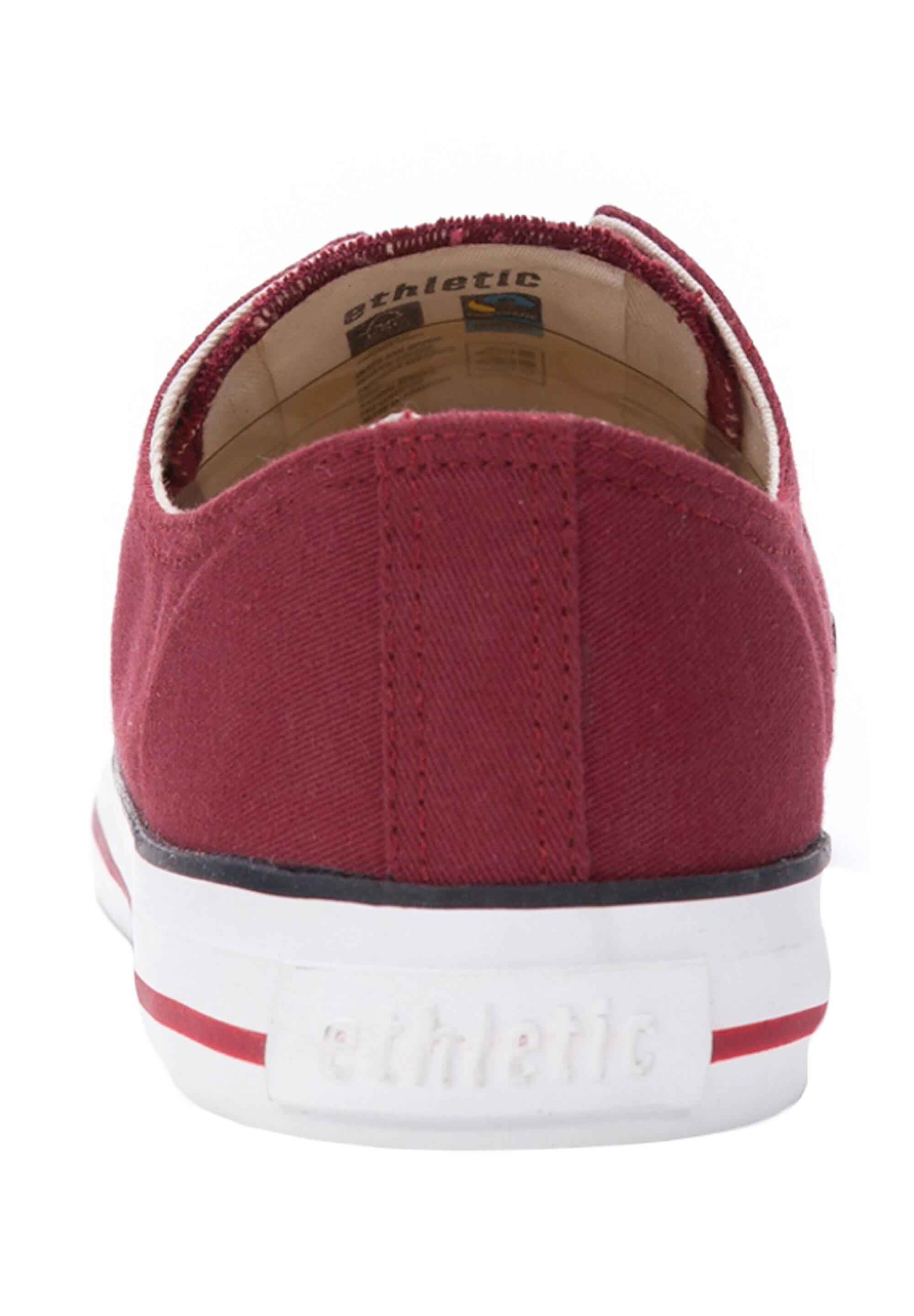 Sneaker Trainer White Cap Lo Cut dunkelrot atmungsaktiv 3/5