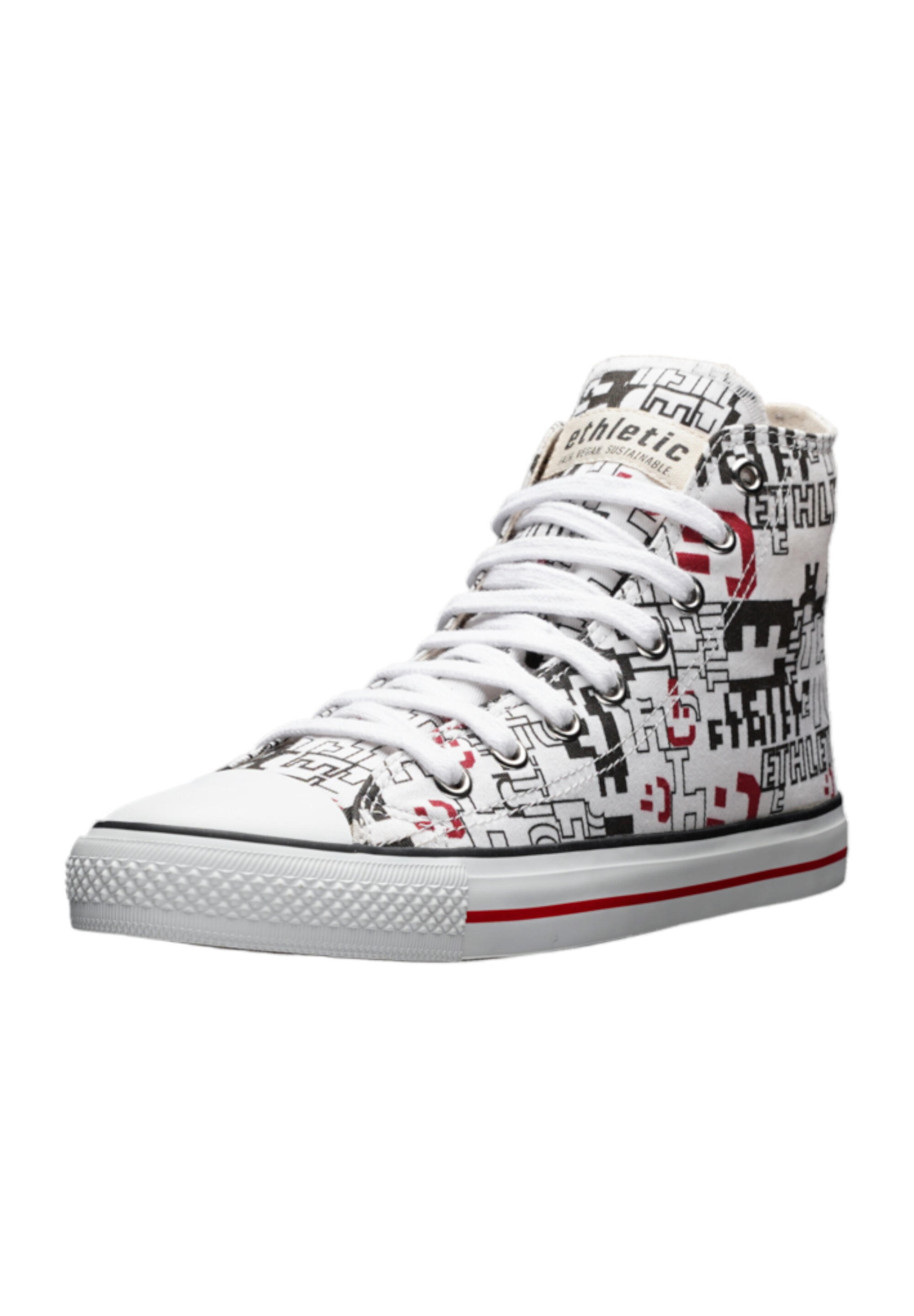 ETHLETIC Canvas Sneaker White Cap Hi Cut white denim atmungsaktiv