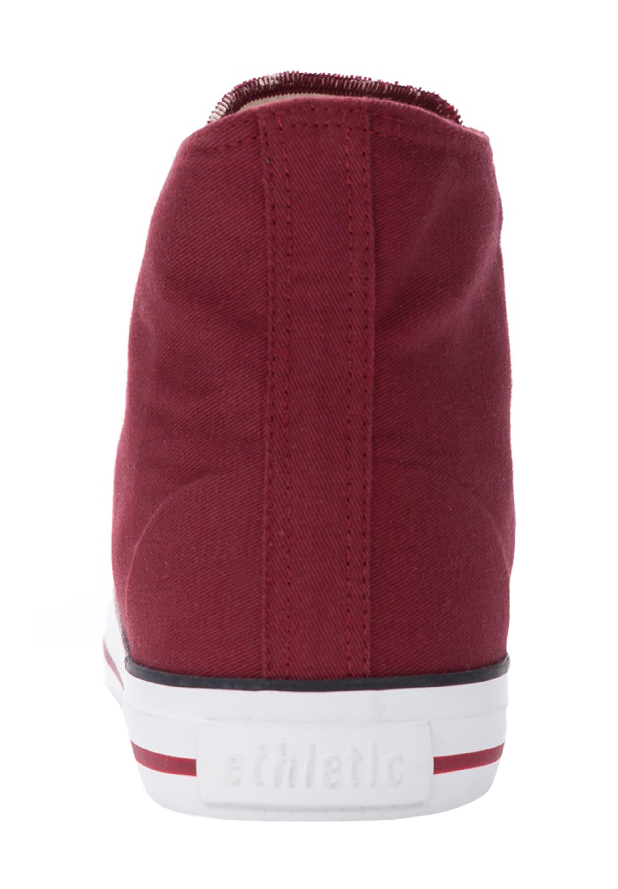 Canvas Sneaker White Cap Hi Cut dunkelrot atmungsaktiv 3/5