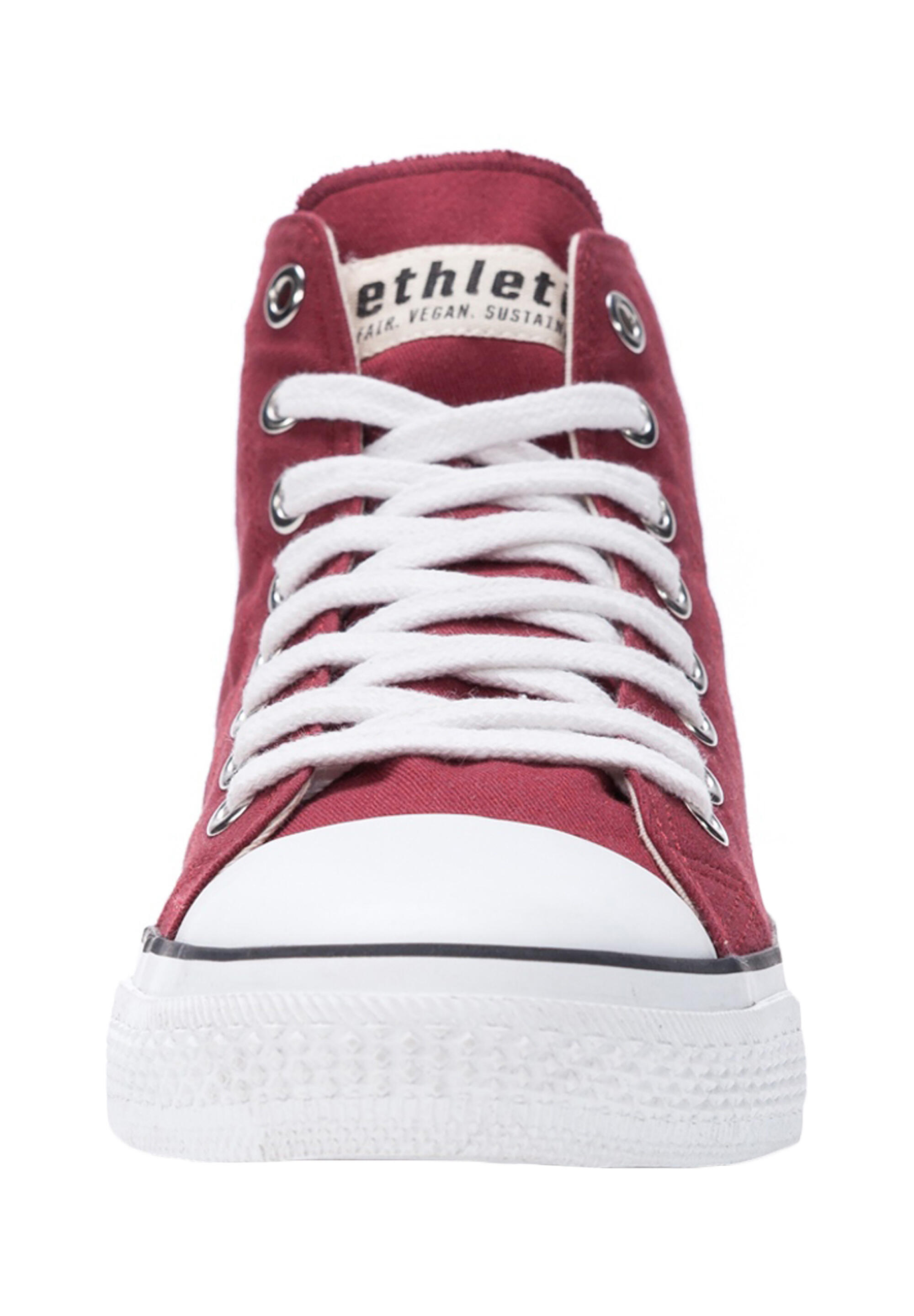 Canvas Sneaker White Cap Hi Cut dunkelrot atmungsaktiv 5/5