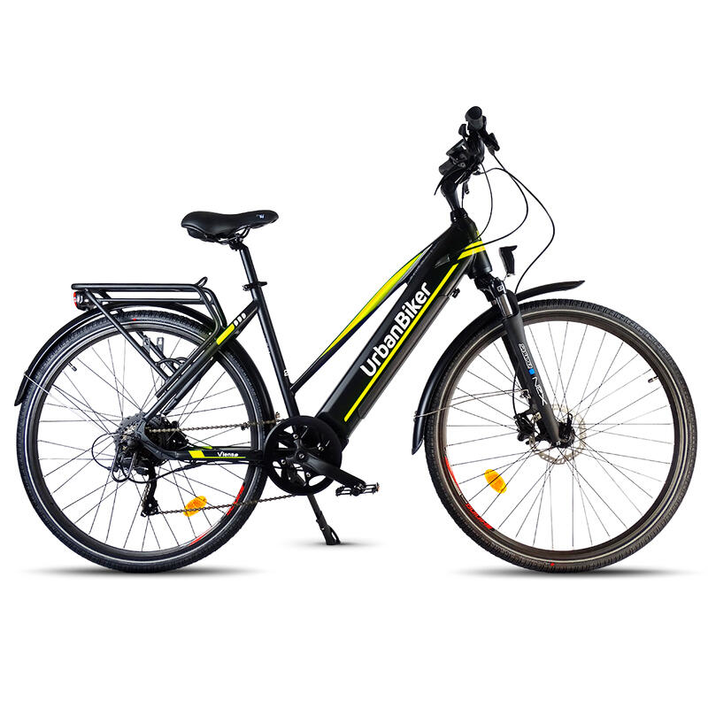 Urbanbiker Viena | Trekking E-Bike | 140KM Reichweite | Gelb | 28"