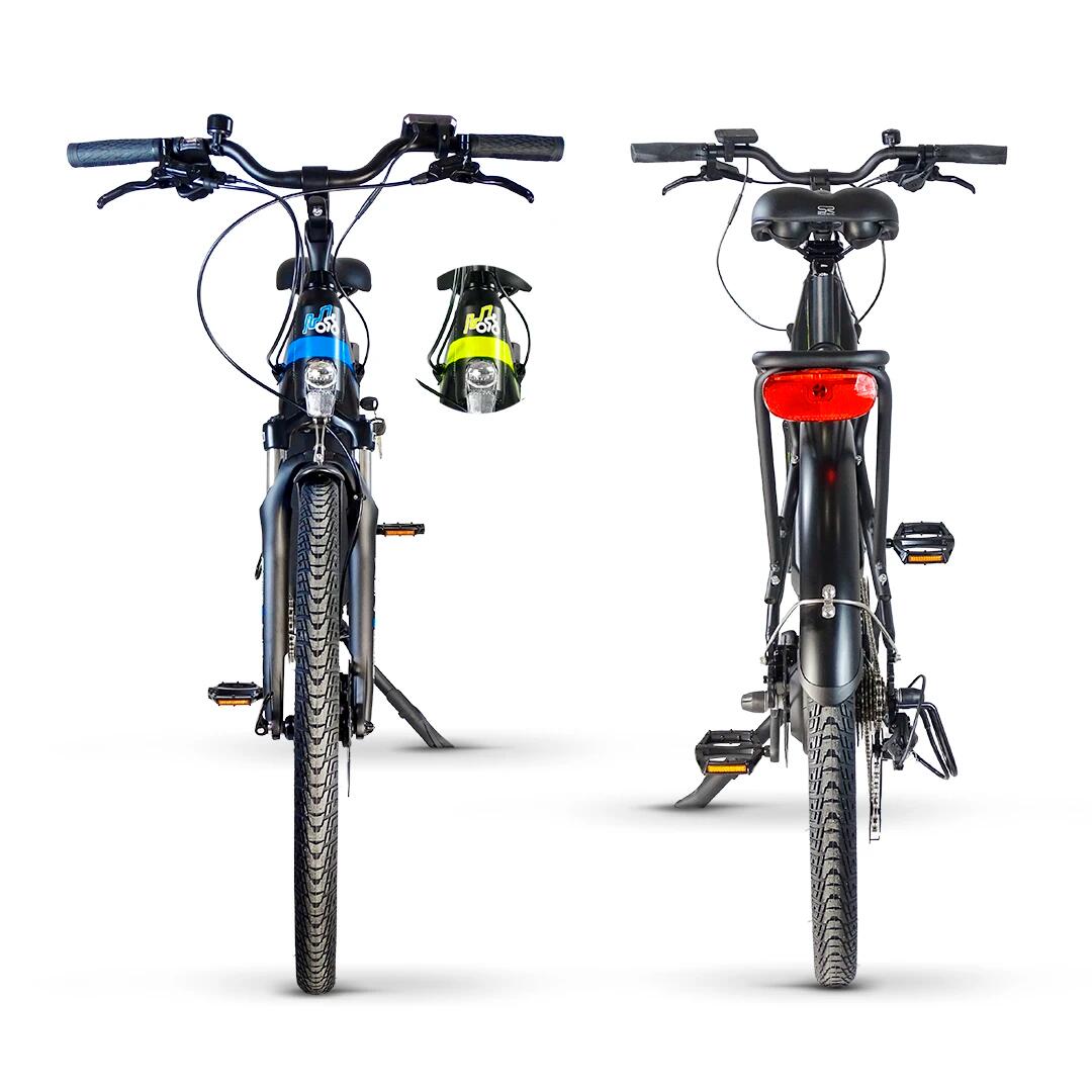 Urbanbiker Viena Trekking E Bike 200KM Reichweite Blau 26 URBANBIKER Decathlon.ch