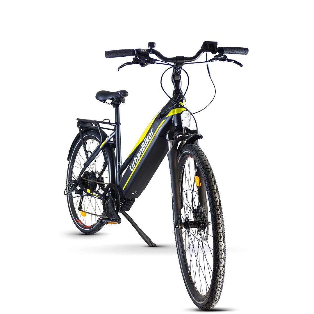 Urbanbiker Viena Trekking VAE 200KM Autonomie Jaune 26 URBANBIKER Decathlon
