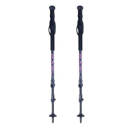 Wanderstöcke HIKE Aluminium schwarz/rosa