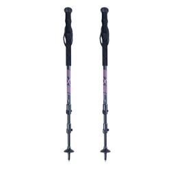 Bâtons de randonnée HIKE aluminium noir/rose