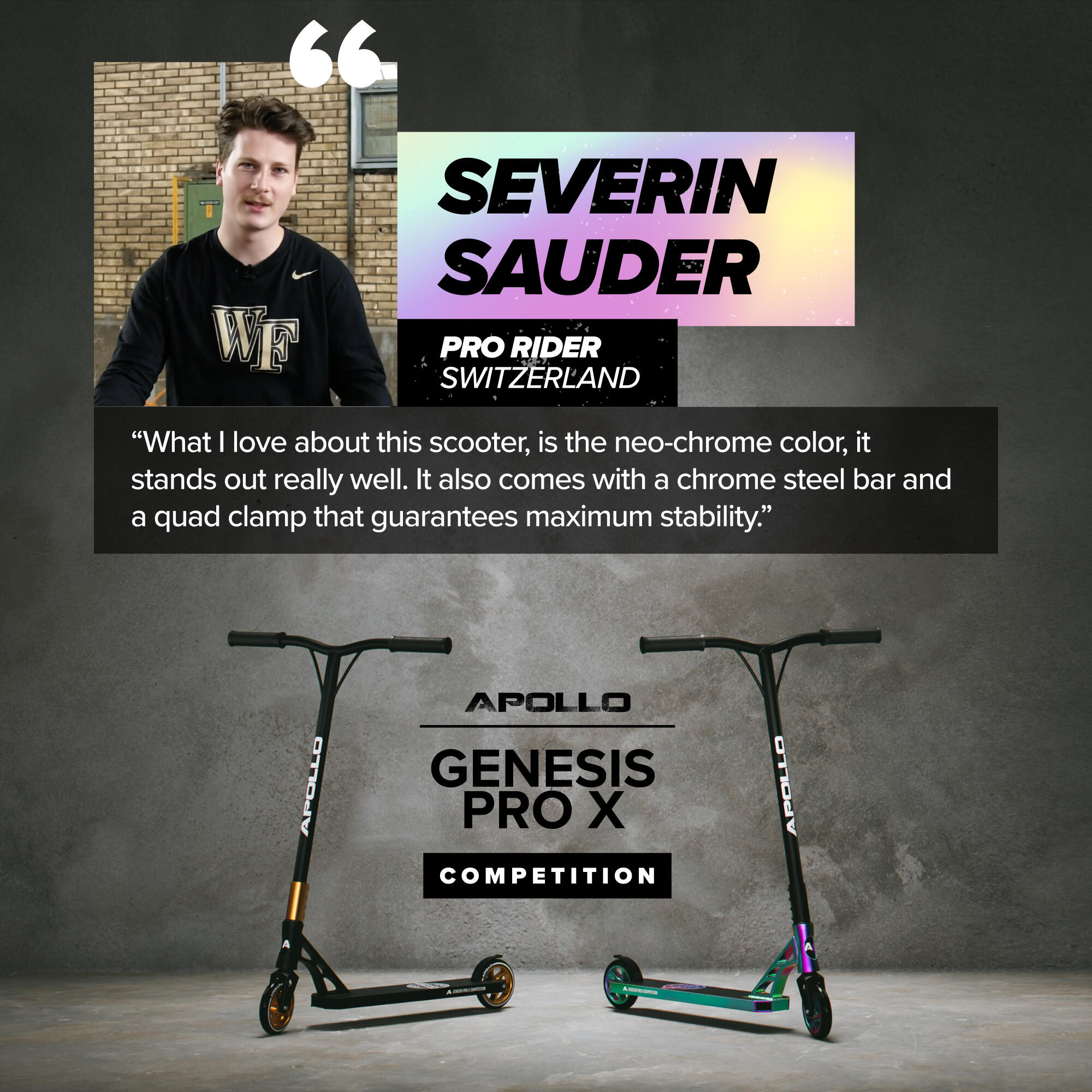 Monopattino Stunt Scooter Apollo Genesis Pro - Per Freestyle E Trick, Ruote 110mm, Cuscinetti ABEC 9, Portata 100 Kg - Foto 5