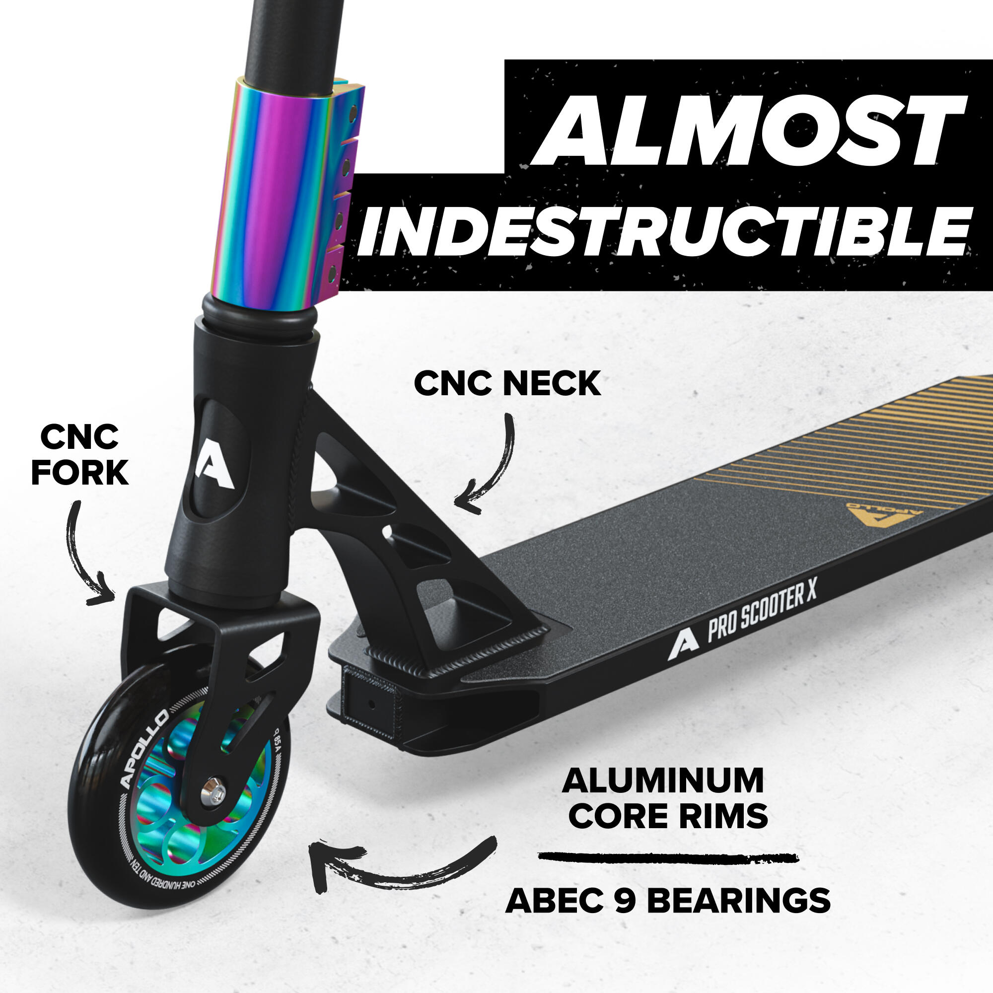 Retro Scooter Paradise Roller met luchtbanden 12,5 inch 2/7