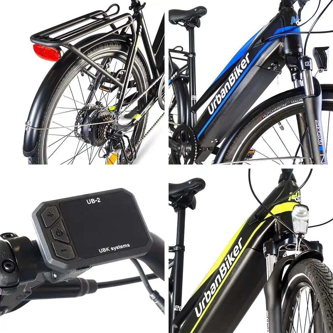 Urbanbiker Viena Trekking VAE 200KM Autonomie Bleu 28 URBANBIKER Decathlon