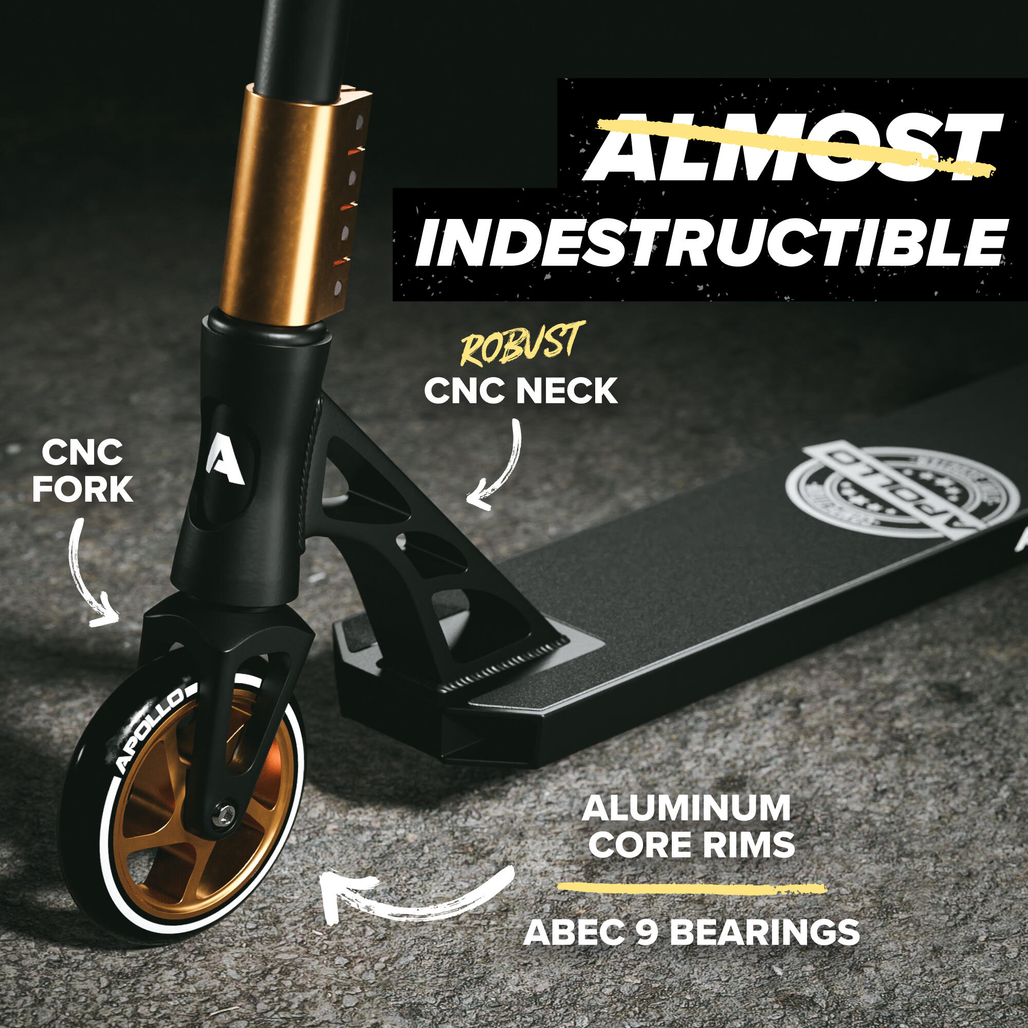 Monopattino Stunt Scooter GENESIS Pro Competition -Robusto con cuscinetti ABEC 9 2/7