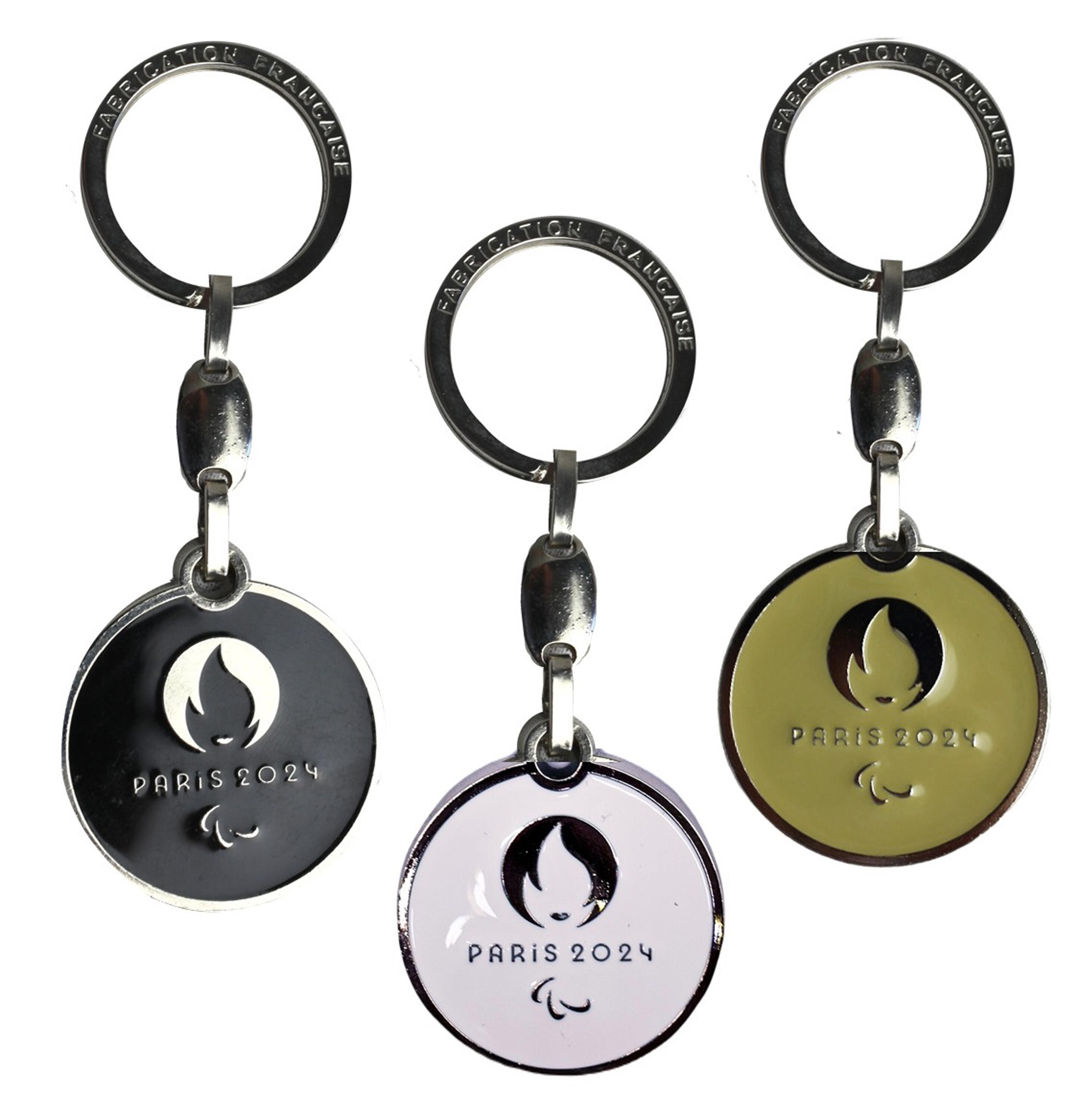 PARIS 2024 3 x Porte clés JO Collection officielle Jeux Paralympiques… 1/4