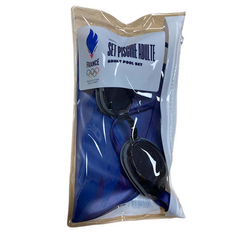 Set Piscine Lunettes de Natation et Bonnet Equipe de France Olympique - JO