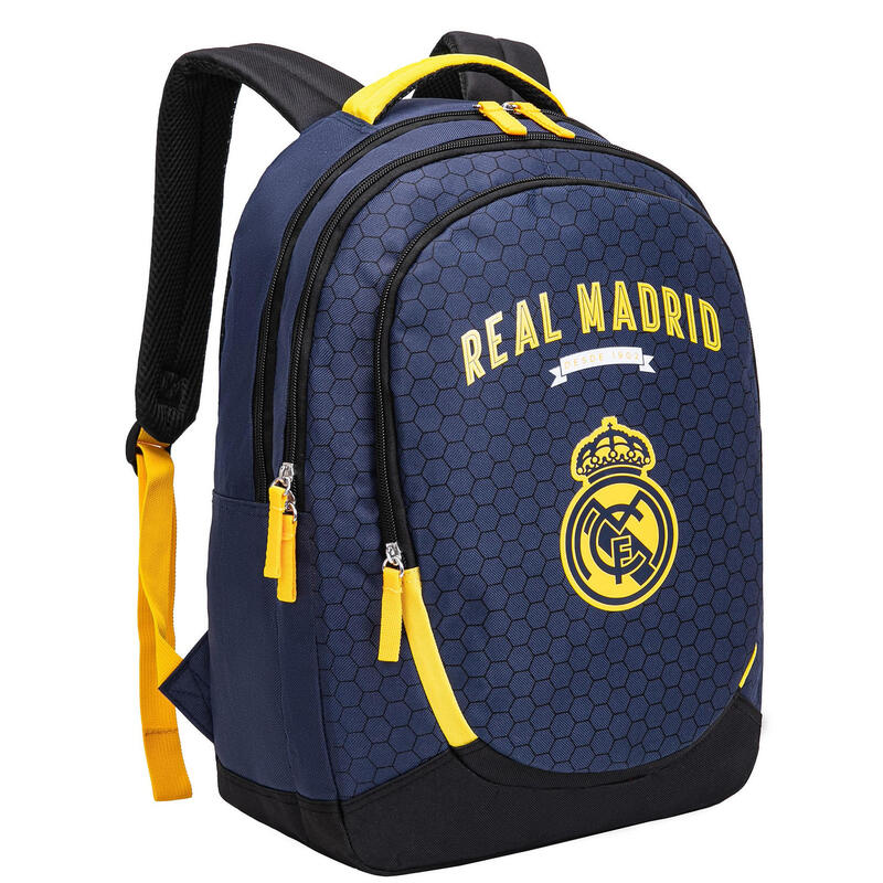 Sac à Dos Real Madrid Officiel - 35x25x11cm - Idéal Pour École Et Sorties