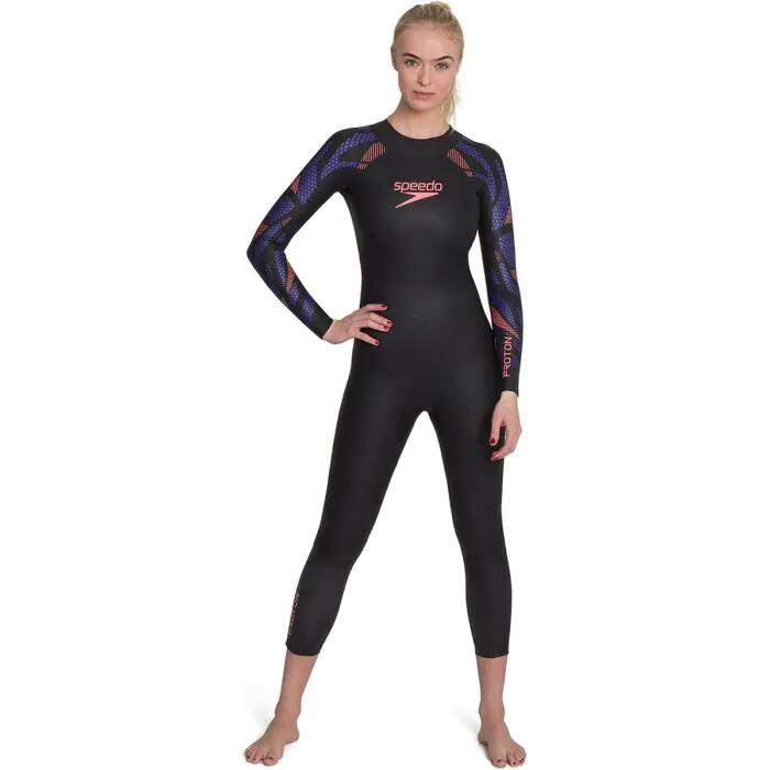 SPEEDO Speedo Dames Proton Fullsuit Wetsuit - Zwart / Paars - Maat XS