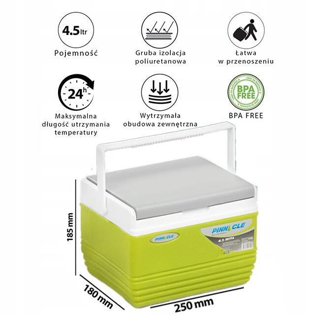Lodówka kempingowa Pinnacle TPX 6006 4,5L  + 3 wkłady 200ml zestaw
