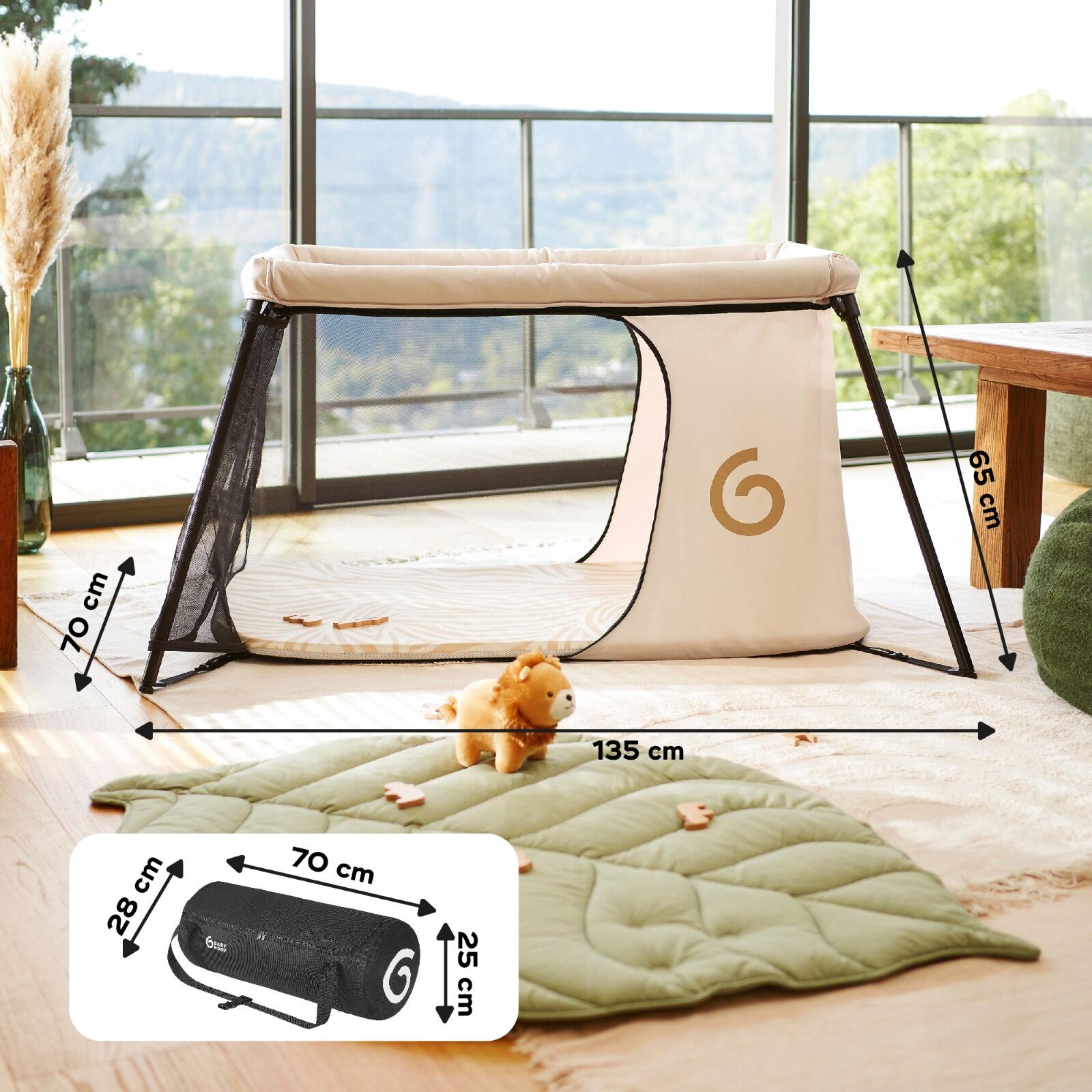 Lettino da viaggio Moov & Sleep ultracompatto e a montaggio rapido - Sabbia 7/7