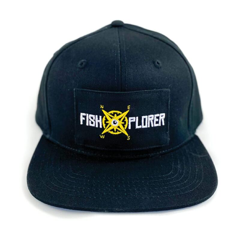 SNAPBACK CAP SCHWARZ mit 1 FishXplorer-Patch