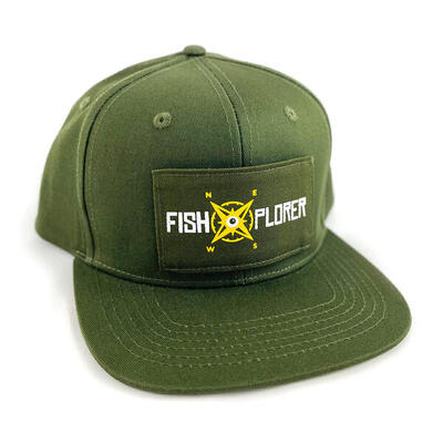 SNAPBACK CAP GRÜN mit 1 FishXplorer-Patch
