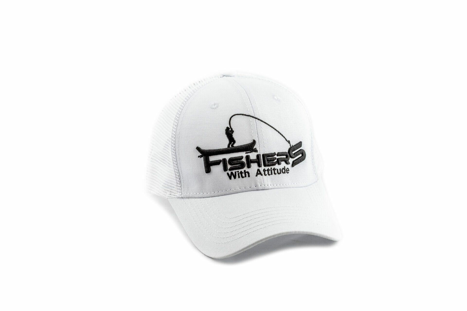 Casquette - Fisher With Attitude White 1/4