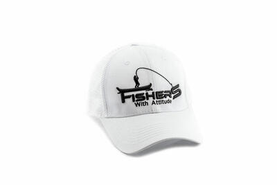 TRUCKER CAP - Fisher With Attitude - Weiss