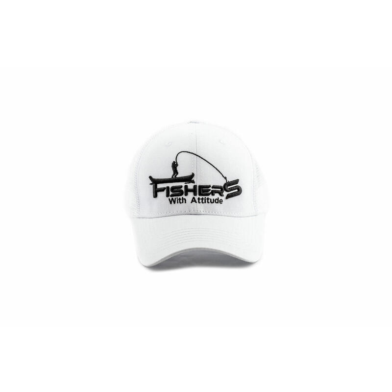 TRUCKER CAP - Fisher With Attitude - Weiss