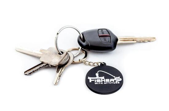 Schlüsselanhänger - Fisher With Attitude (schwarz)