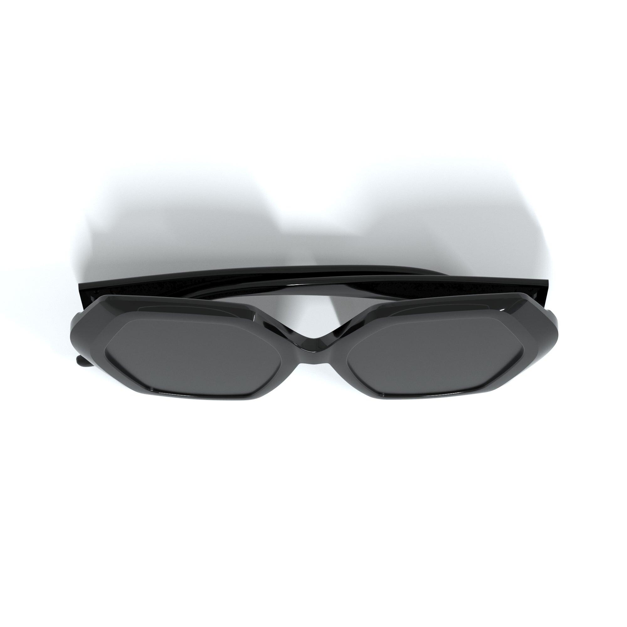Gafas de sol de mujer Hanukeii Mykonos en negro – Estilo moderno y diseño ligero 5/5
