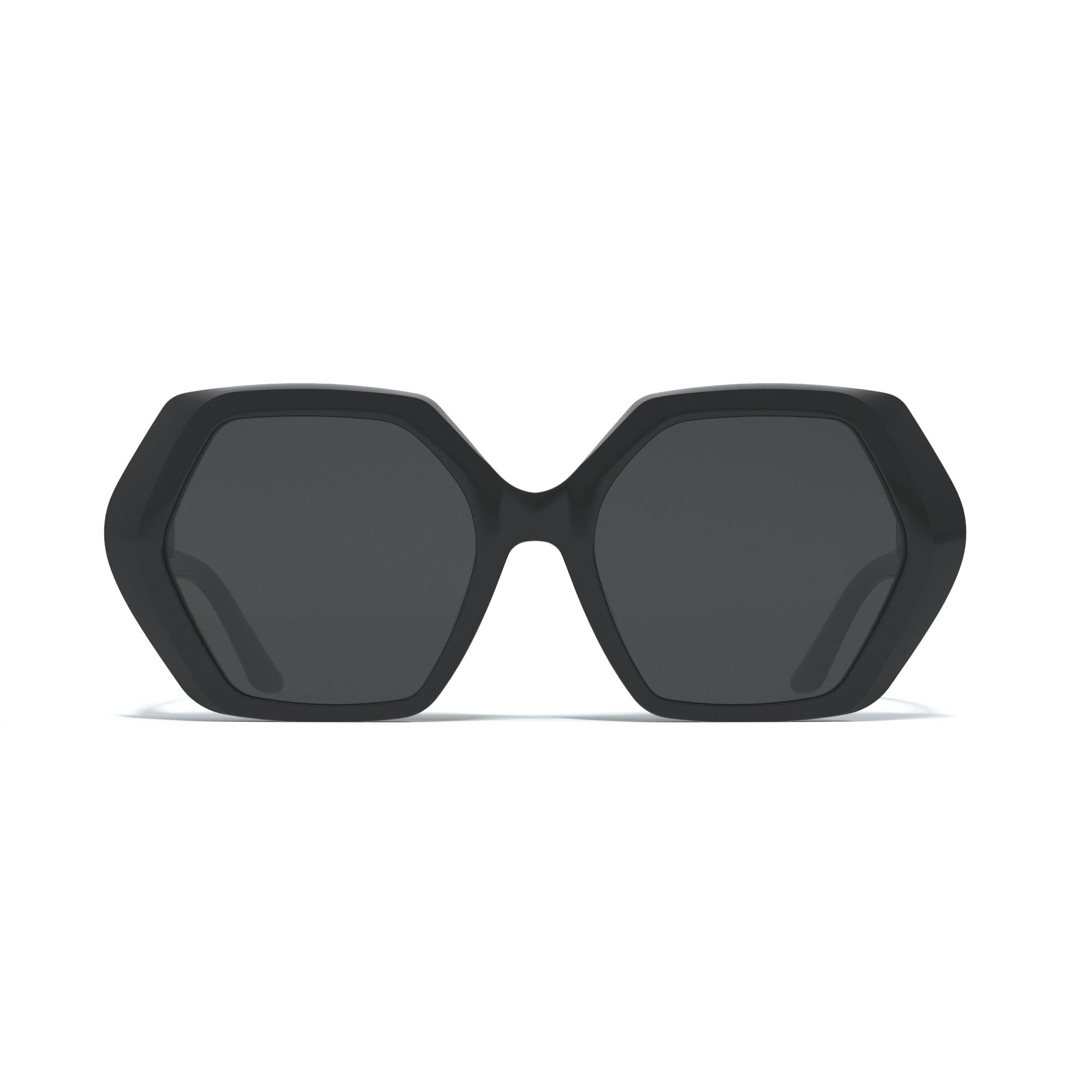 Gafas de sol de mujer Hanukeii Mykonos en negro – Estilo moderno y diseño ligero 2/5