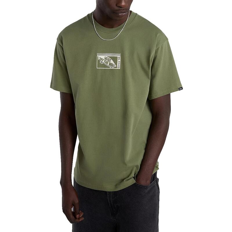 Camisetas Hombre Vans Tech Box Ss Verde