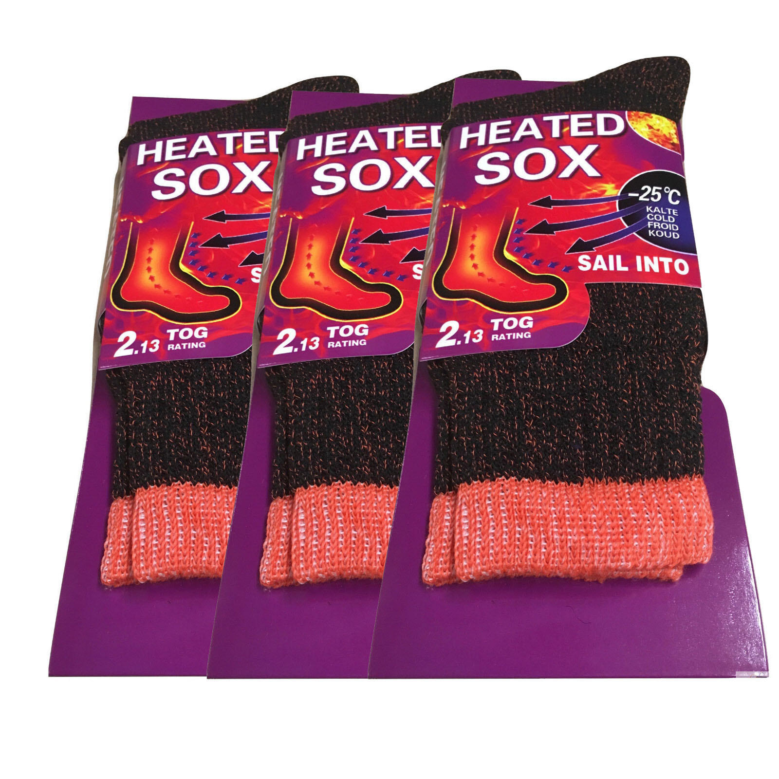 Pairs Womens THERMAL HEATED SOCKS Warm Winter Comfort Work Sox