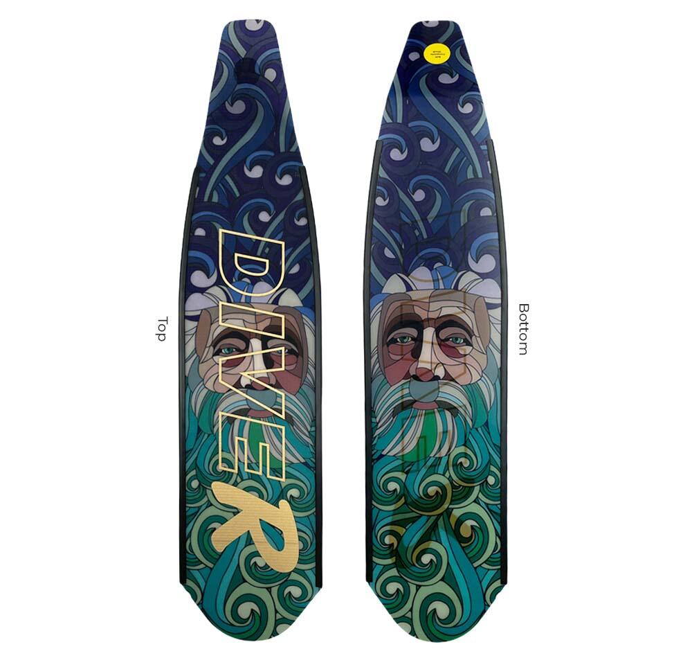 DiveR Composite Blue Neptune Fin Blades / SOFT