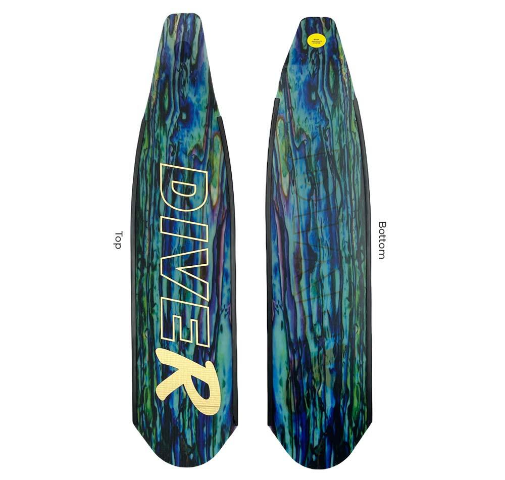 DiveR Carbon Paua Fin Blades / SOFT