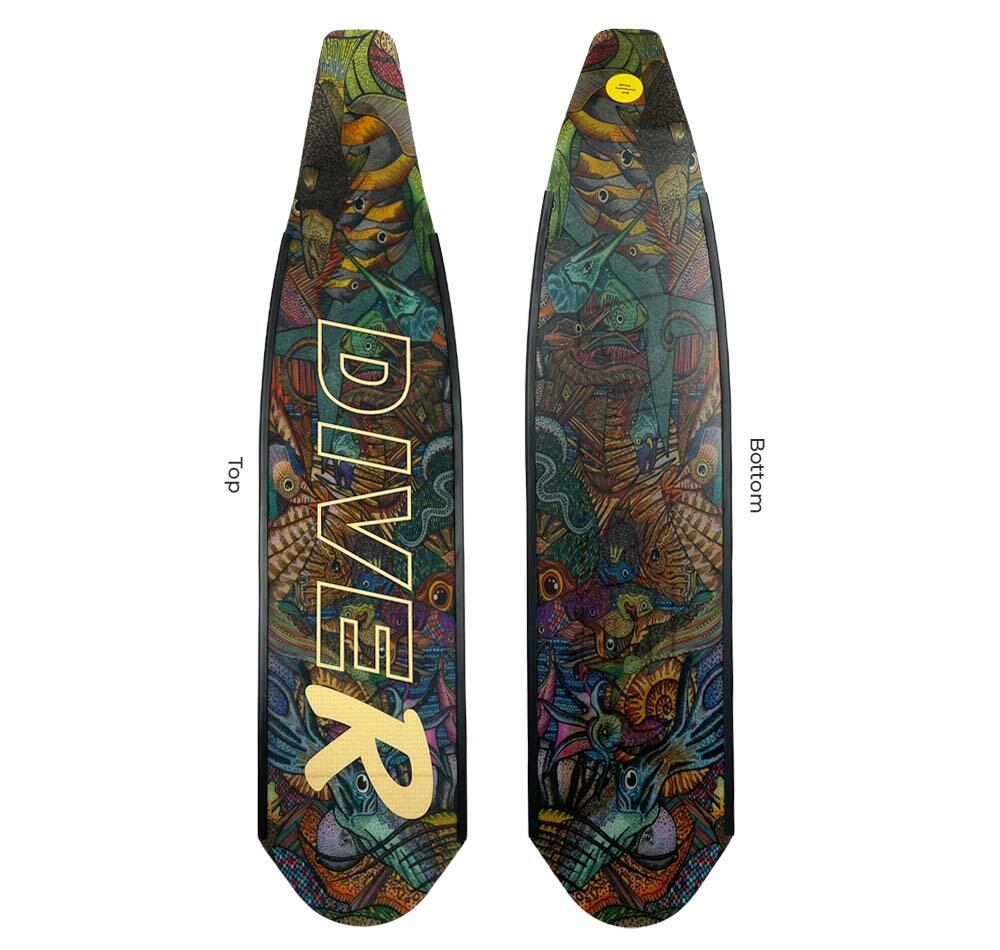 DiveR Composite Reef Life Soft Fin Blades / SOFT