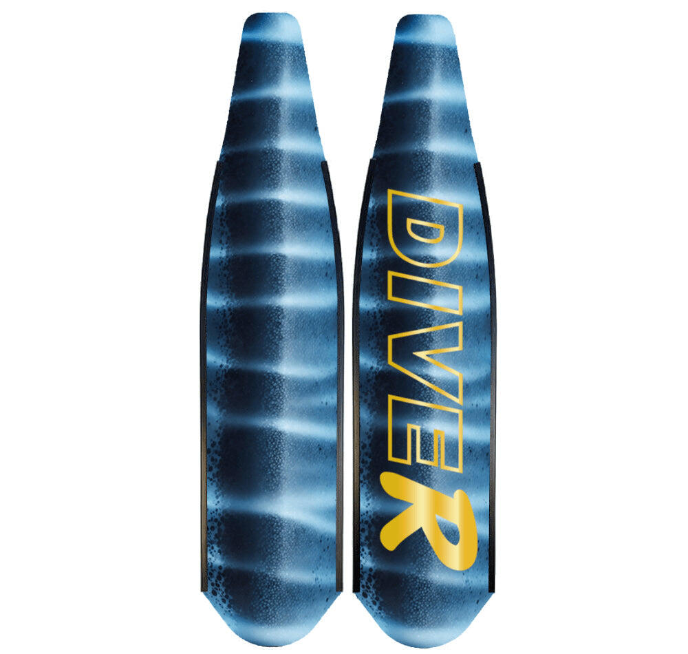 DiveR V2 Carbon Stripe Marlin Fin Blades / SOFT