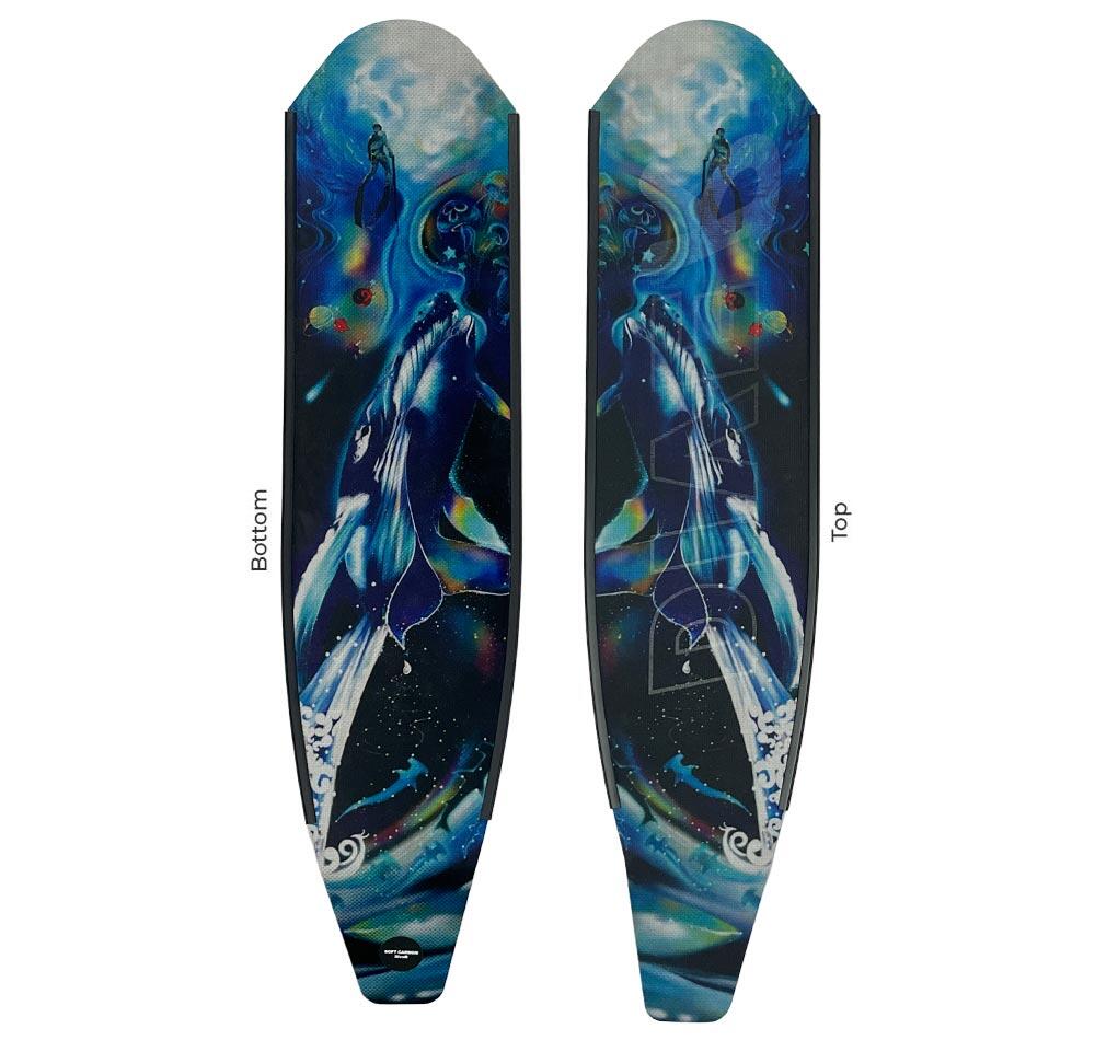 DiveR Carbon 'Zoe's Whale' Fin Blades / SOFT