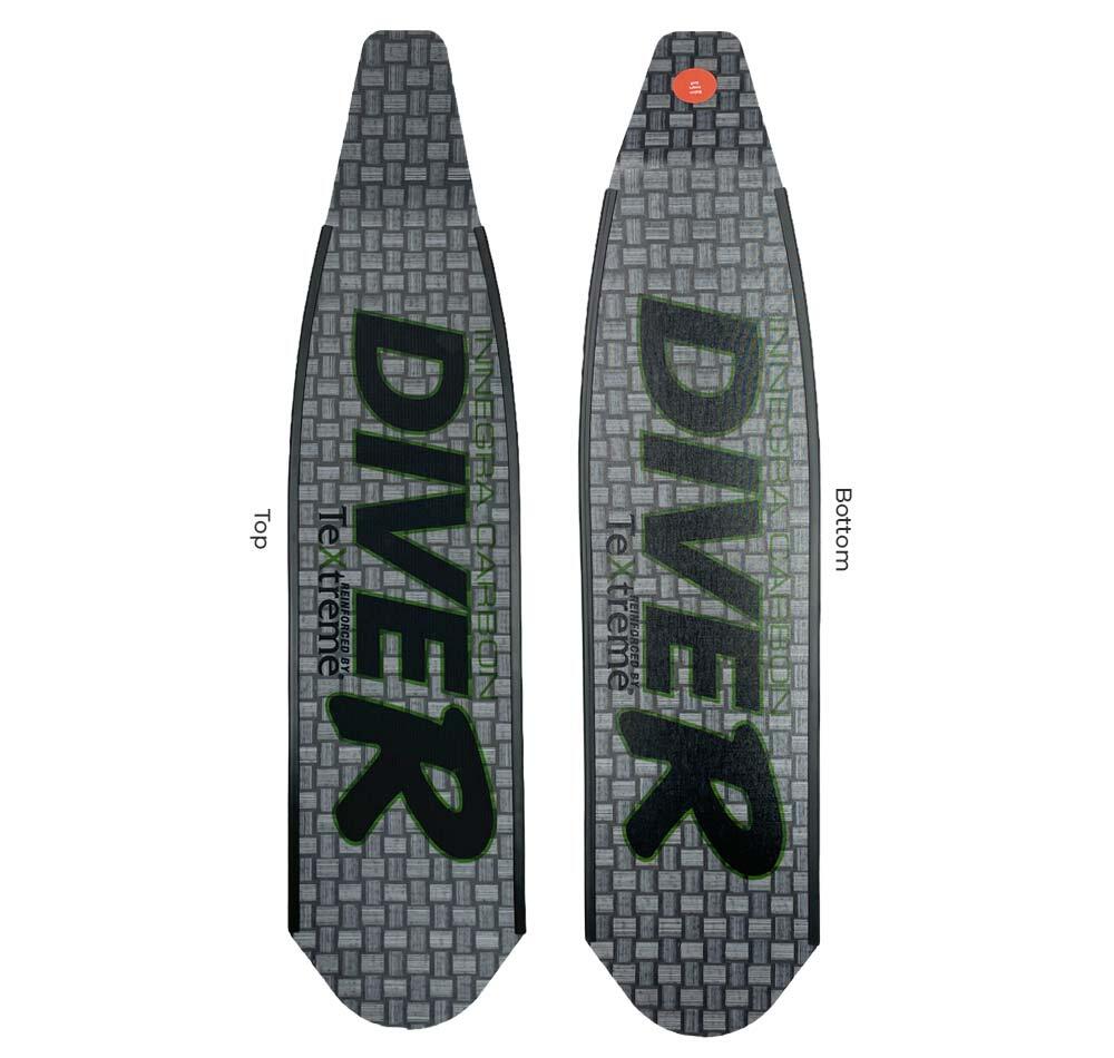 DiveR Innegra Carbon Grey Medium Fin Blades / MEDIUM