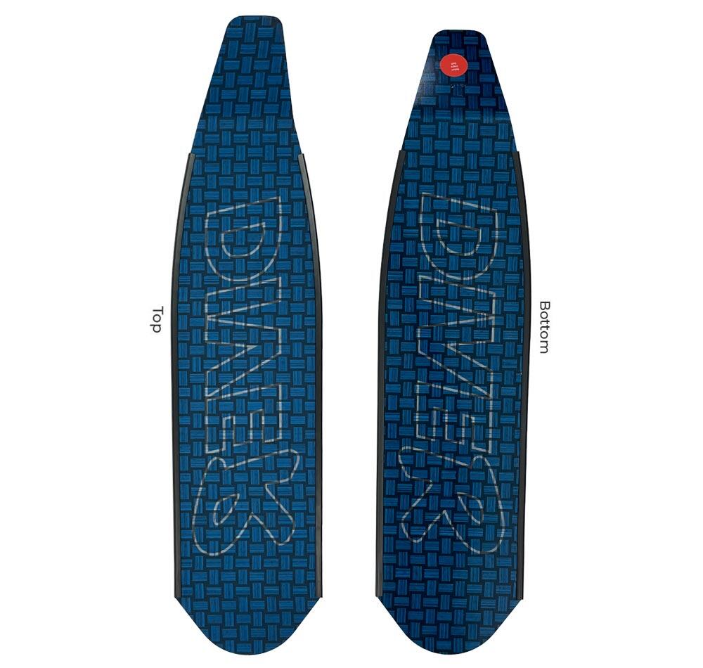 DiveR V2 Innegra Carbon 'Blue' Fin Blades / MEDIUM